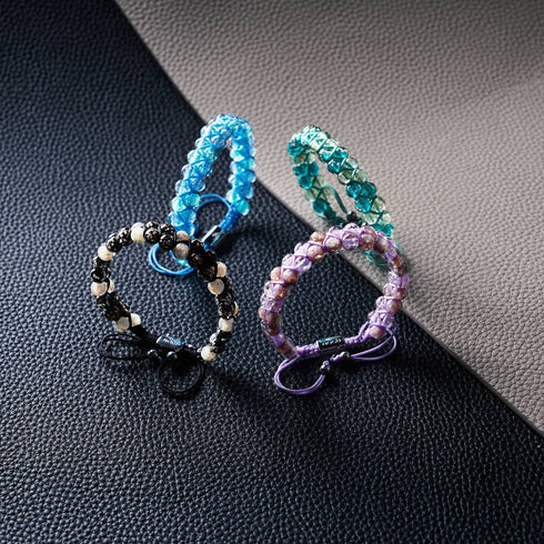 Champs violets | Pervenche x Lilas | Bracelet Verre Double Luciole